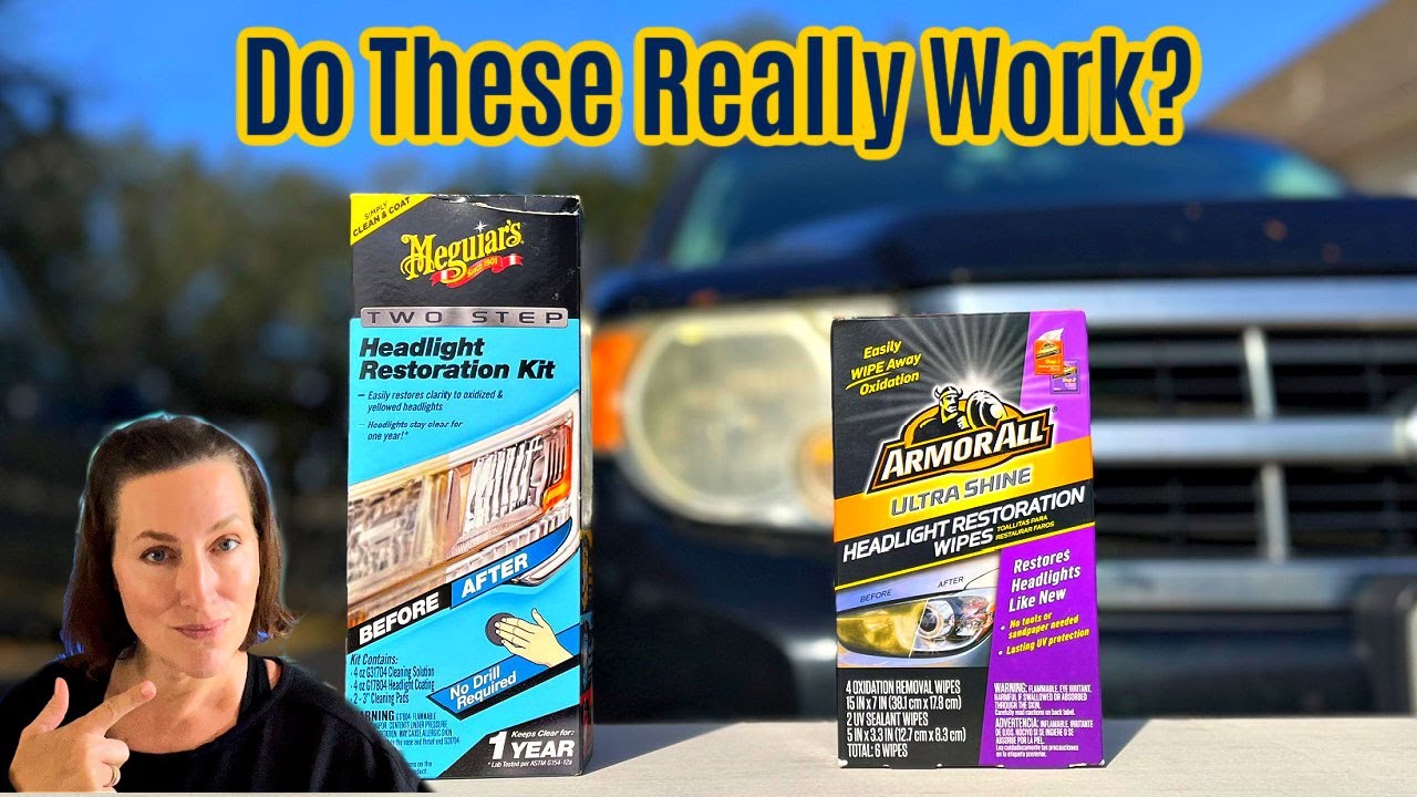 Testing 2 Ways To Make Headlights Clear Again 🤔 Armorall VS Meguiars