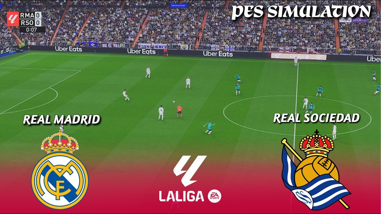 Real Madrid vs Real Sociedad | La Liga | Simulación de PES 2021 - YouTube