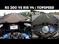 Pulsar RS 200 VS R15 V4 |  0 TO 100 | TOPSPEED !!!