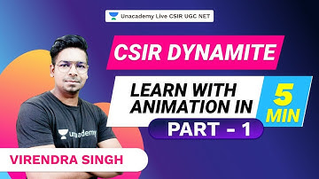 Target JRF 2021| CSIR Dynamite - Learn with animation Part 1| Life Science| Virendra | Unacademy