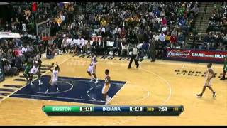 Roy Hibbert Blocks Kevin Garnett
