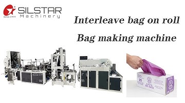 Interleave Overlap Drawstring Draw Tape Garbage Bags on Roll Machine with embossing also can make.