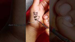 B se panda mehndi design 🥰 #henna #mehndi #shorts #aartigautamarts