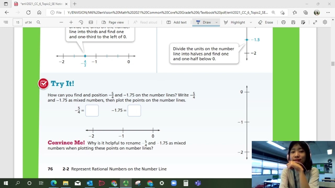 Math 6 Lesson 2 2 Represent Rational Numbers On The Number Line YouTube