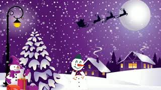 christmas Xmas winter snowfall snowman animated HD background for cartoon videos. screenshot 3