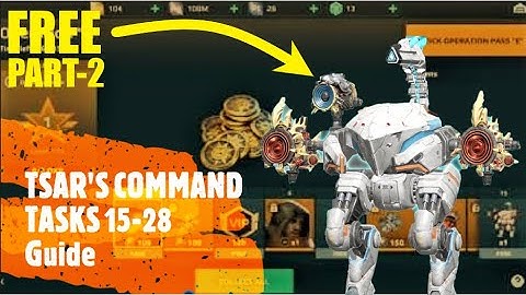 WAR ROBOTS YAGA GANG EVENT || TASKS 15-28 || FREE TECHNO SCORPION WITH SONIC WEAPONS || GUIDE