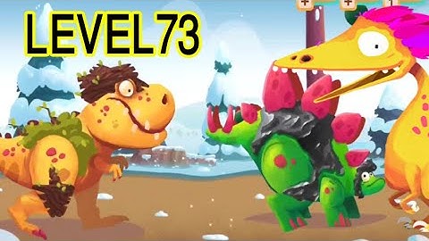DINO BASH : Dinosaurs vs Cavemen Tower Defense Wars (Level 73) Walkthrough gameplay