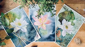 Vẽ Hoa sen trắng Màu nước | Giới thiệu Khoá học