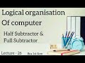 Combinational Logic Circuit Half Subtractor & Full Subtractor Explained with Diagrams ||BCA
