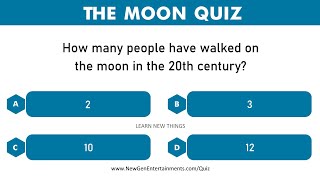The Moon Quiz | General Knowledge Space Quiz | 25 Questions | Space Science | Interesting Moon Facts