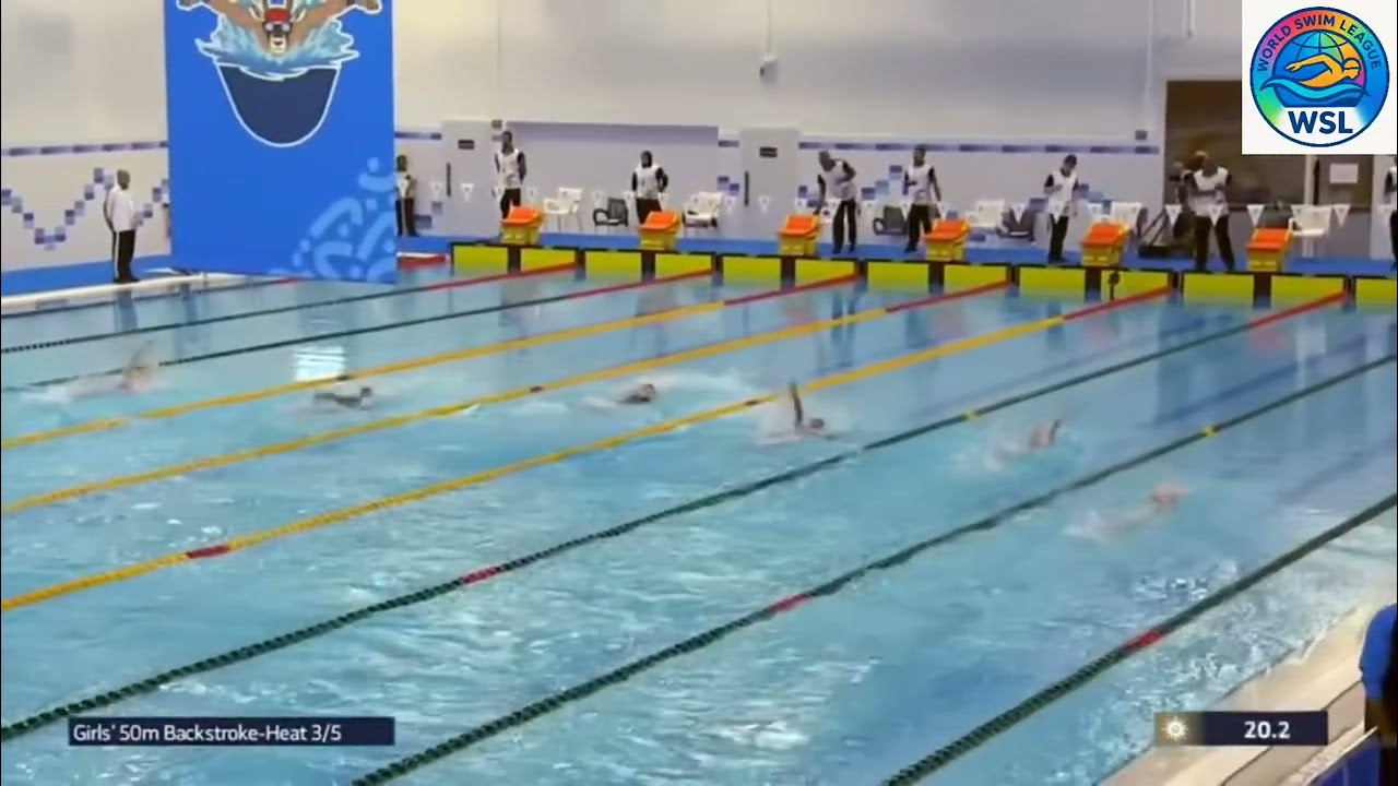 Youth Asian Games Girls 50m Backstroke in world swim league channel 🏊🏊🏊