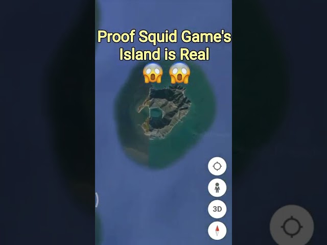 Squid Game's Island is Real😱🤯 on Google Earth #shorts #squidgame class=