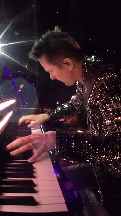 On stage with Matt on the #willofthepeople World Tour #muse #piano #livemusic