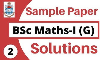 Lecture 2 | Solution of BSc  Maths-I  (G ) Sample Paper  I Punjab University | Prof Khalid