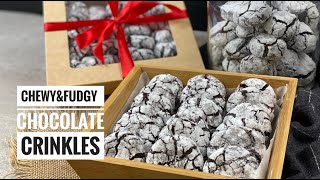 CHEWY AND FUDGY CHOCOLATE CRINKLES