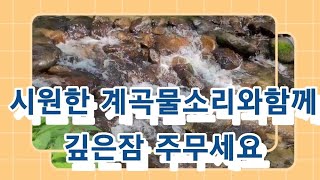🩷#시원한계곡물소리와함께 #깊은잠 주무세요
