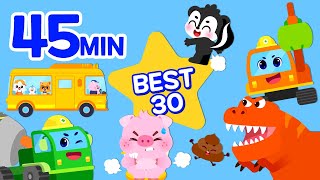Lotty Friends BEST TOP 30 Kid's Songs🏆🎵| 45min Compilation | For Kids | Lotty Friends