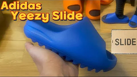 Adidas Yeezy Slide Azure unboxing and on feet