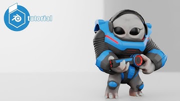 blender 3.0   toon alien trooper   modeling, rigging, animation