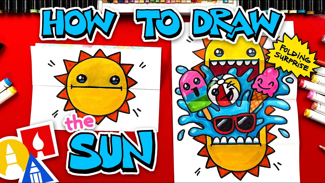 How To Draw A Sun Folding Surprise For Summer