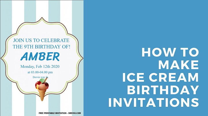 Ice cream birthday invitation template free