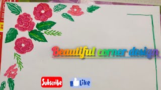 trendy corner design/project design for school student/cover design/A4 sheet design