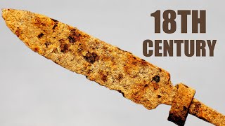 Very Rusty Old Hunting Knife Restoration. 300 Years Underground!
