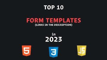 Top 10 Form Templates in 2023 with HTML, CSS, and JavaScript