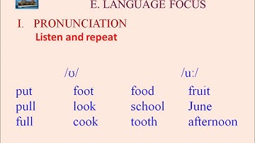 UNIT 5 TECHNOLOGY AND YOU - LANGUAGE FOCUS - PRONUNCIATION TIENG ANH 10