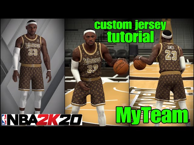 FIRE CUSTOM JERSEY TUTORIAL! LAKERS HYPEBEAST UNIFORM! GOAT LEBRON JAMES LV  JERSEY! NBA 2K20 MyTeam 