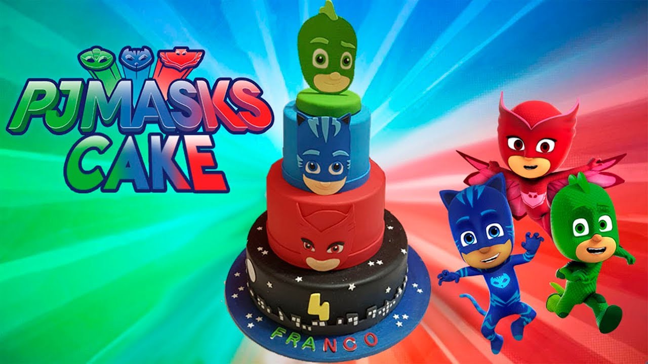 Pastel Heroes En Pijama Pj Masks Cake Youtube - torta de roblox cuadrada
