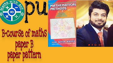 B-course of maths paper B(pu)paper pattern