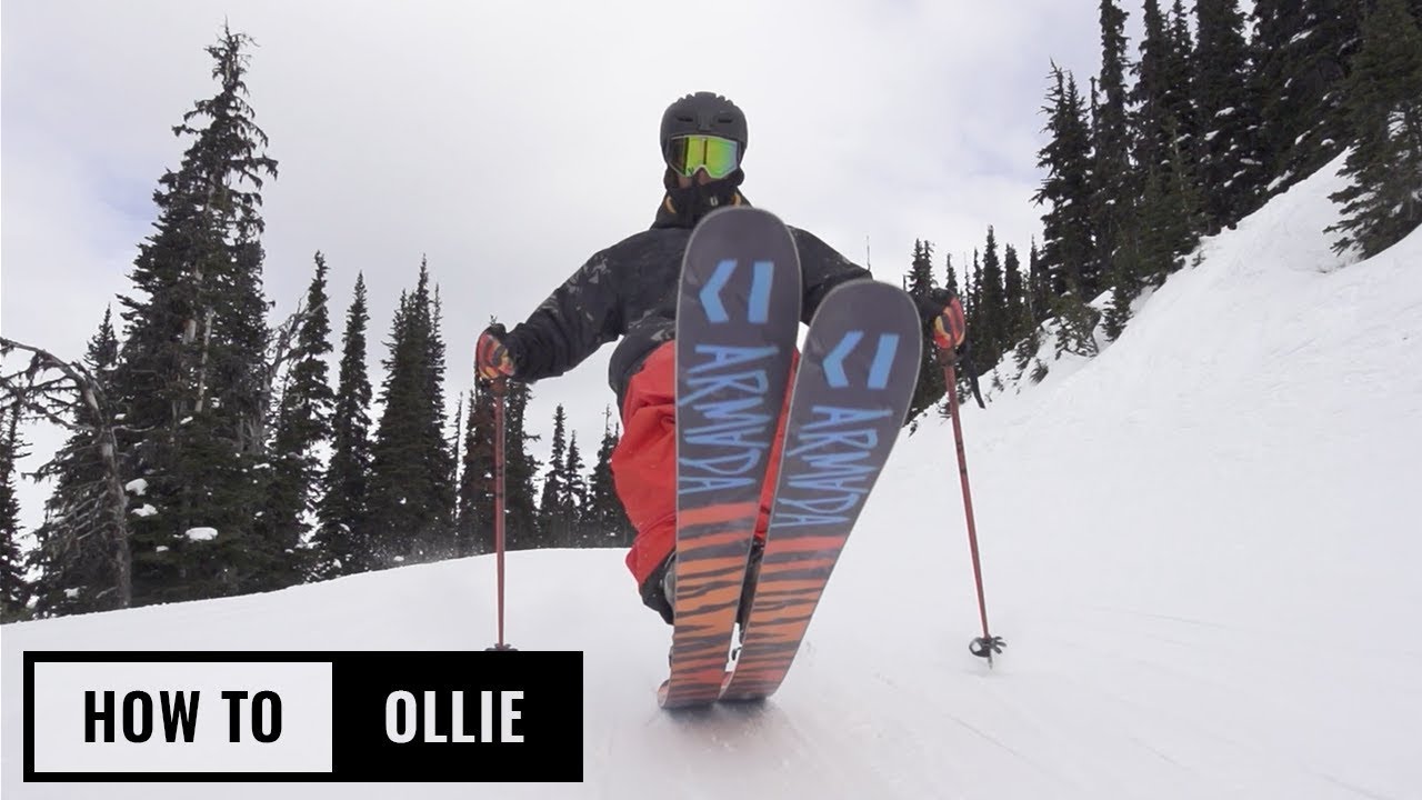 How To Ollie On Skis - YouTube