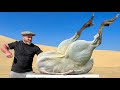 Butchering And Cooking A Whole Ostrich In The Eastern Desert! Delicious Stew