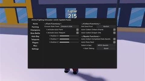 Anime fighting simulator Hack | Auto farm | Devil Fruits | And more | NO AUDIO | check description!!