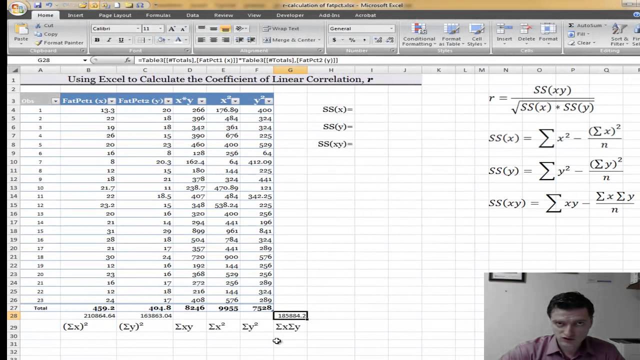 Correlacion en excel