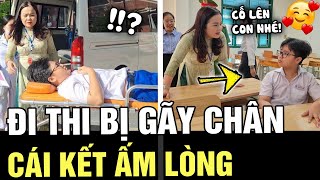 Đi thi lớp 10 bị tai nạn GÃY CHÂN, nam sinh được GIÁM ĐỐC SỞ GDĐT đưa đến tận PHÒNG THI | TÁM TV