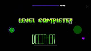 Прохождение Decipher на 100% на 3 монетки #geometrydash