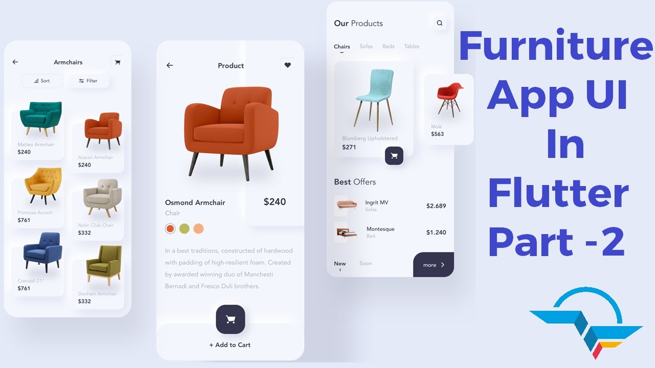 Furniture App UI in Flutter - Part 2 | Flutter Tutorial | Speedcode | Flutter Agency