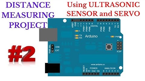 Distance measuring using "ultrasonic sensor and servo motor"