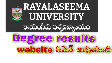 Rayalaseema University Degree semesters Results 2021 |RU latest|
