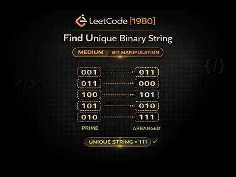 LeetCode 1980 | Find Unique Binary String | Python