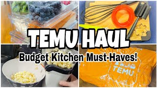 TEMU HAUL | Budget Friendly Kitchen Items | TEMU KITCHEN MUSTHAVES! | #temu