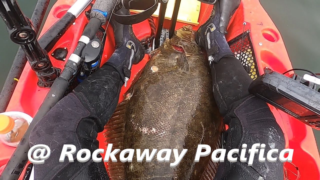 40-inch California Halibut Fishing : Rockaway Pacifica - YouTube