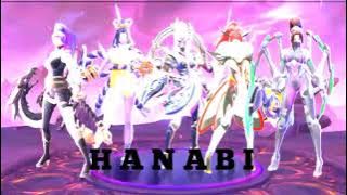 HANABI-JEDAG JEDUG ALL SKIN KEREN TERBARU|STORY WA MLBB🦀