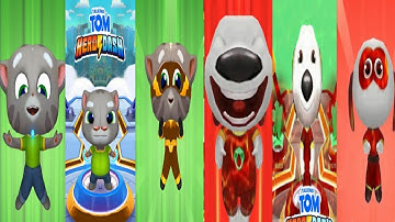 TALKING TOM HERO DASH -- LAVA HERO HANK & HERO TOM CLASSIC RUNNING IN MIRROR MODE FUNNY FAIL