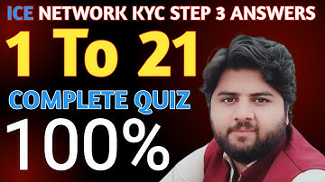 Ice Network Kyc Step 3 All Answers | Ice Network New Update | Ice Kyc 3 |