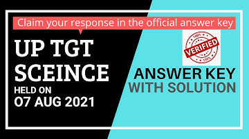 UP TGT Science Paper  07 Aug 2021 | Answer key Discussion | Part-1