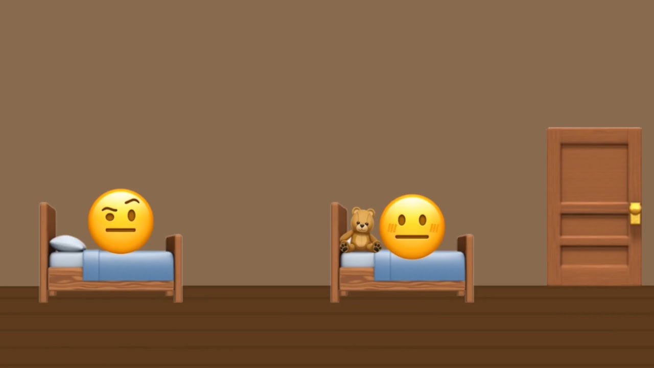 Sleeping Emoji, but he was awakened /creepy story