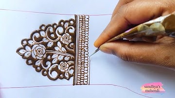 How to create Basic bridal mehendi designs step by step tutorial video #bridalmehendidesing#henna